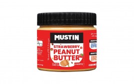 Mustin Strawberry Peanut Butter Creamy  Plastic Jar  340 grams